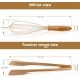 Wooden Tong and Egg Whisk Set,Kitchen Cooking Set for AIUHI Cookware for Cooking, Baking, Frying, Grilling, Blending and Serving