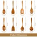 Wood Spoons for Cooking,Nonstick Kitchen Utensil Set,Wooden Spoons Cooking Utensil Set Non Scratch Natural Teak Wooden Utensils for Cooking(Teak 8 Pack)