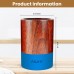 Wood Cooking Utensil Holder for Countertop,Teak Crock Organizer Caddy, Wooden Holder for Kitchen Utensils,for Spoons Spatula Straw Cutlery Accessories Utensils Storage (Blue)