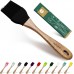 Oil and Butter Brush,Silicone Basting Brush with Wooden Hand,Pastry Brush for Cooking Black