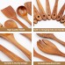 13 pcs Wooden Utensils Teak Wood Kitchen Wooden Spoons for Cooking,Spatula Set with Wooden Spoon Rest,Tong,Whisk