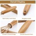 Wooden Tong and Egg Whisk Set,Kitchen Cooking Set for AIUHI Cookware for Cooking, Baking, Frying, Grilling, Blending and Serving