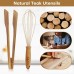 Wooden Tong and Egg Whisk Set,Kitchen Cooking Set for AIUHI Cookware for Cooking, Baking, Frying, Grilling, Blending and Serving